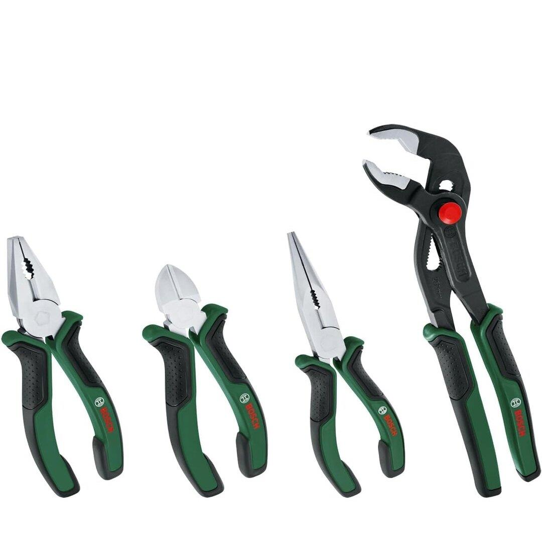 Bosch Pense Seti 4 Parça (Kargaburun, Yan Keski, Pense, Boru Anahtarı) - 1600A02W7K