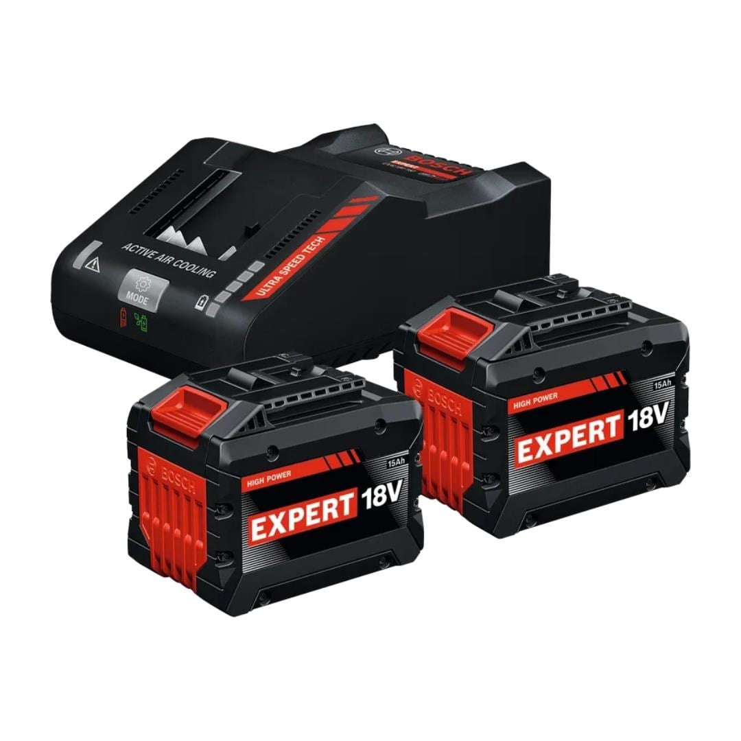 Bosch Expert 2 x EXBA 18V-150 15Ah Akü + EXAL 18V-160 Ultra Hızlı Şarj Cihazı Başlangıç Seti - 1600A0373Z