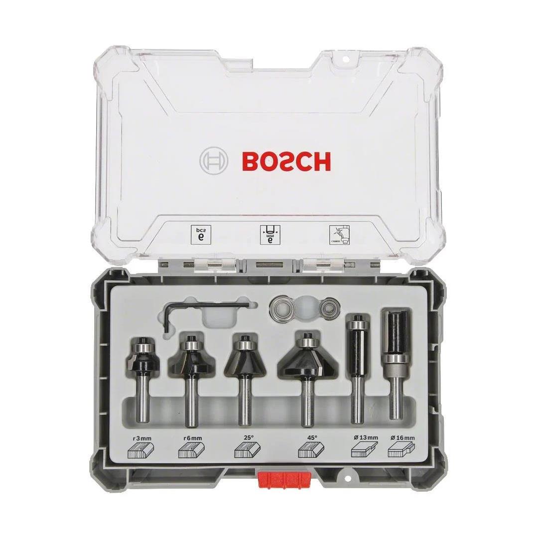 Bosch Professional 6 mm Saplı Ahşap Freze Bıçak Seti 6 Parça - 2607017468
