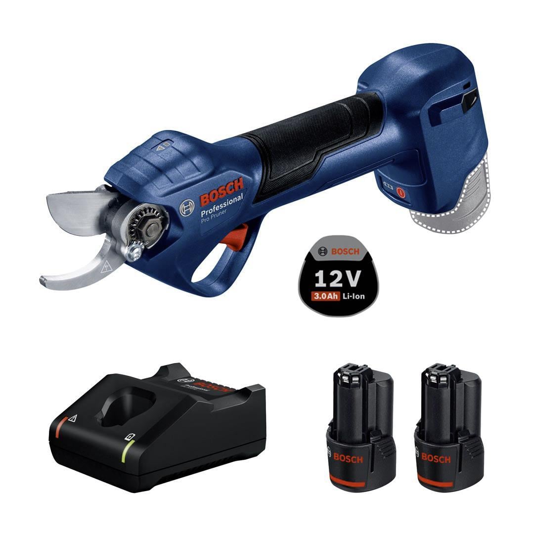 Bosch Pro Pruner Professional 12V 3.0Ah Li-ion Çift Akülü Bahçe Bağ ve Dal Budama Makinesi
