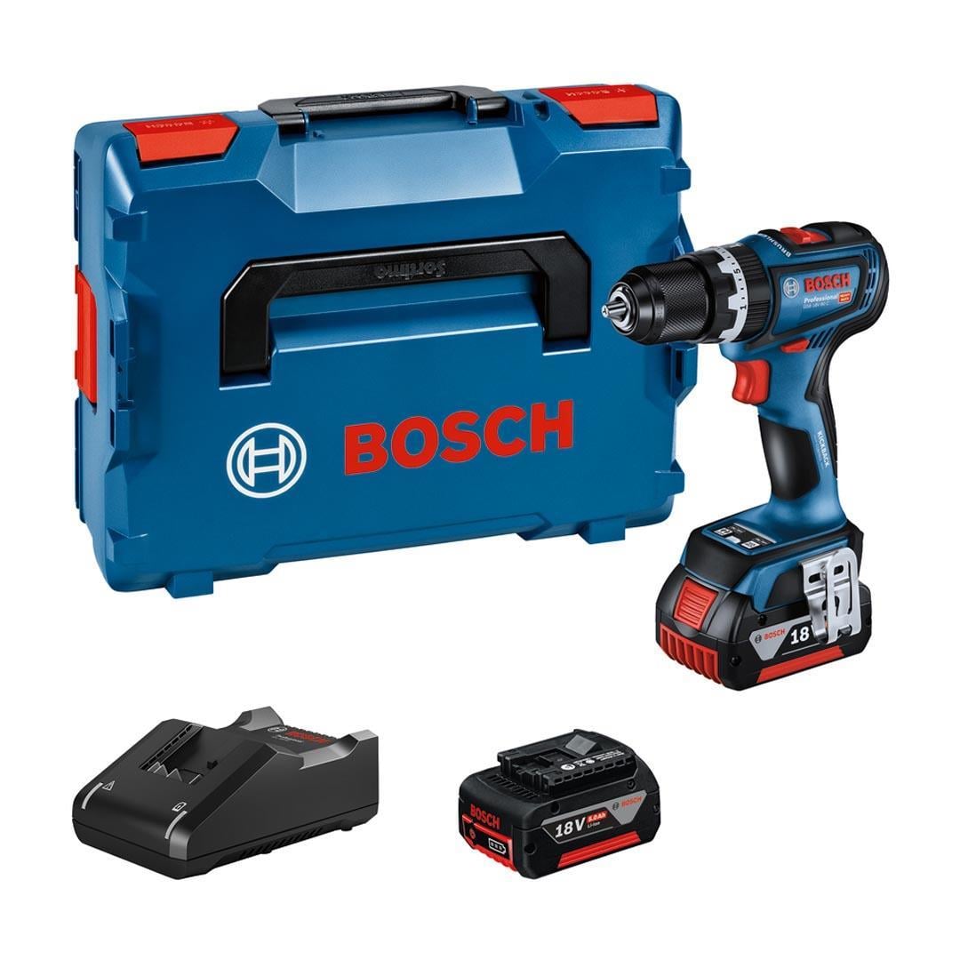Bosch Professional GSB 18V-90 C (2x5.0Ah, GAL 18V-40, L-Boxx) Akülü Darbeli Delme Vidalama Makinesi - 06019K6106