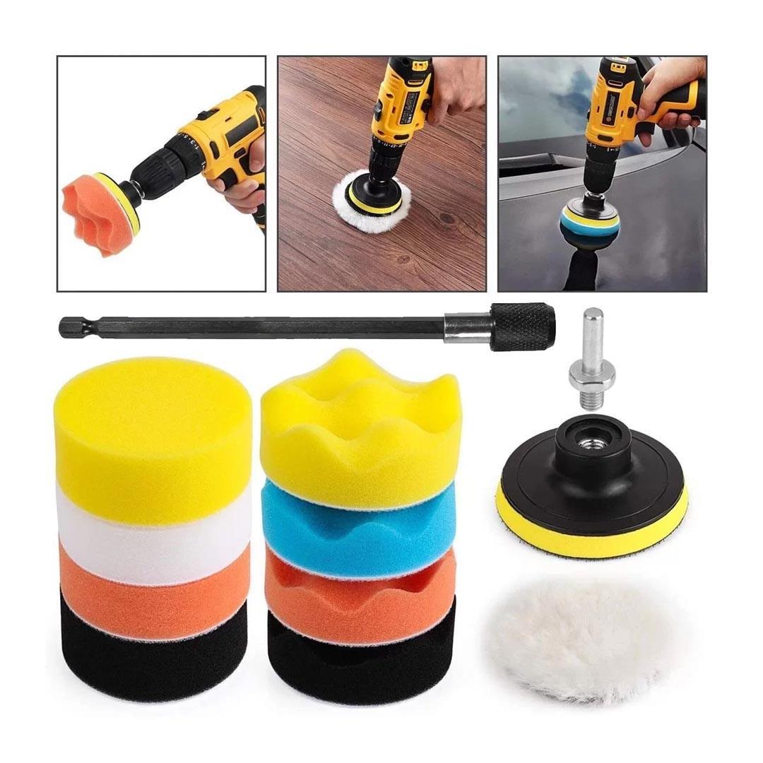 Pasta Cila Polisaj Süngeri Seti Uzatma Bitsli 115 mm 12 Parça 