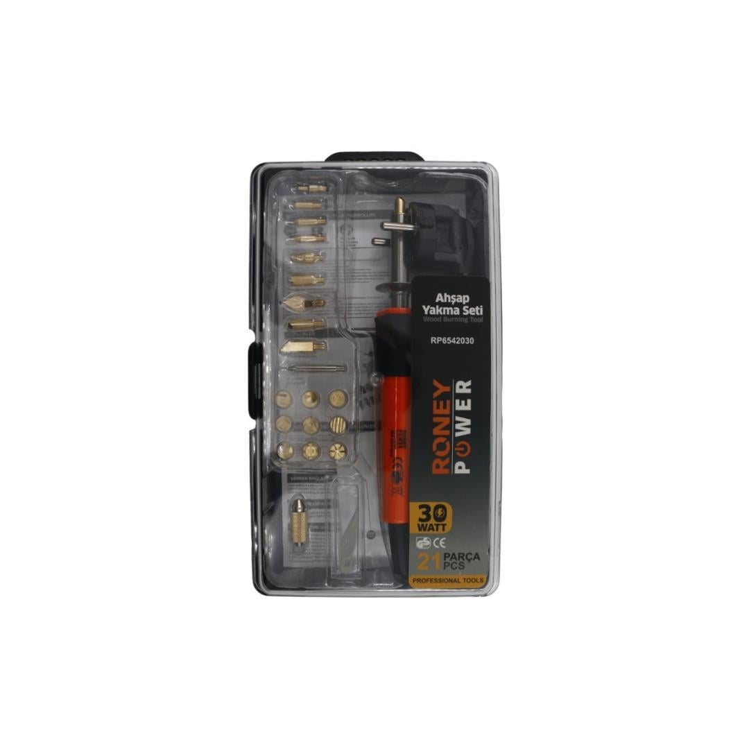 Roney Power Ahşap Yakma Seti 30 Watt 21 Parça - RP6542030