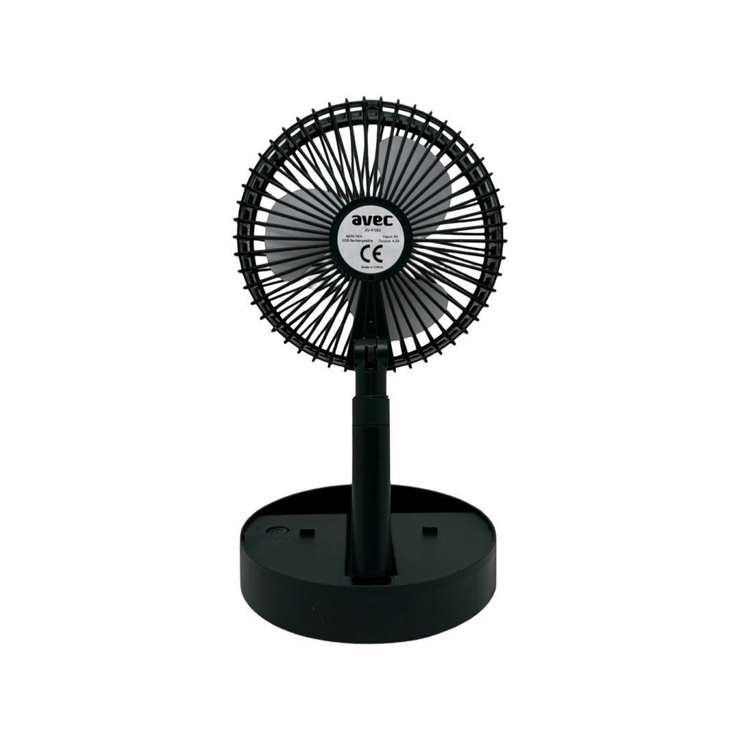 Avec AV-F550 Katlanır Teleskopik Taşınabilir USB Şarjlı Masaüstü Fan