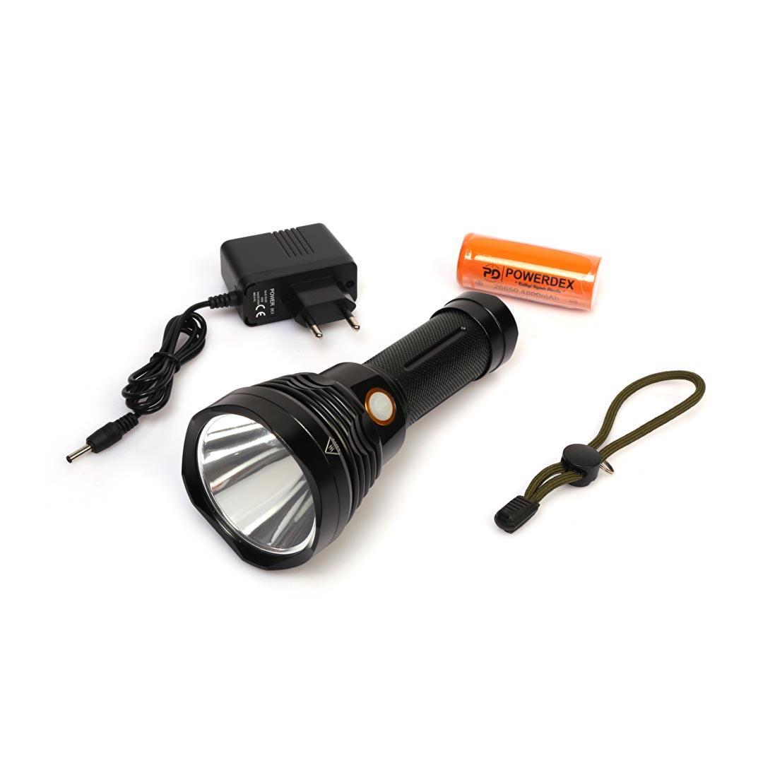 Powerdex PD-6692 Metal Gövdeli 15 Watt Şarjlı ve Pilli Led El Feneri