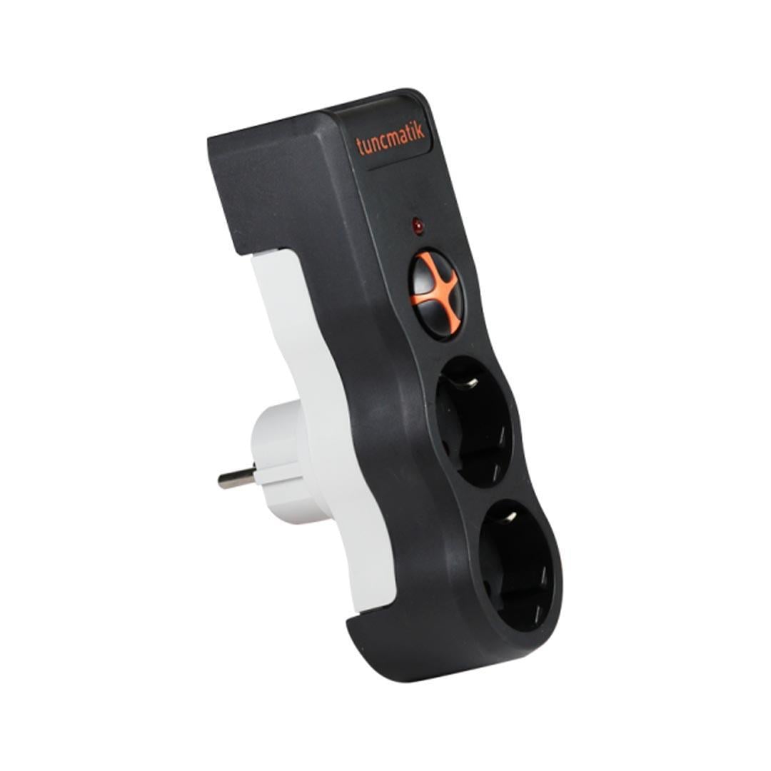 Tunçmatik TSK5081 Powersurge 2li 525 Joule Enerji Koruma Prizi Siyah