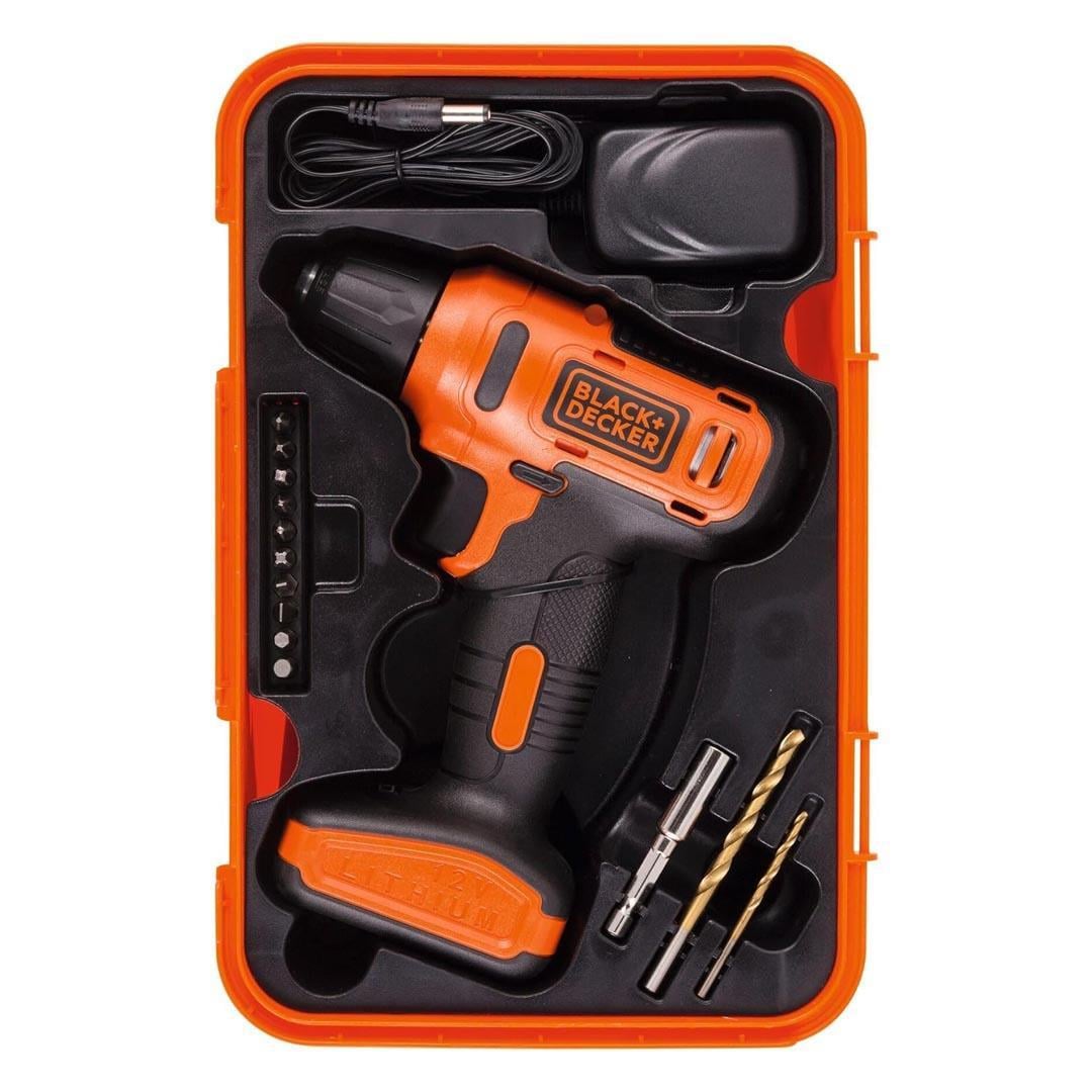 Black+Decker LD12SP-TR 12V 1.5Ah Li-ion Entegre Tek Akülü Vidalama Makinesi + Aksesuar Seti ve Plastik Taşıma Çantalı
