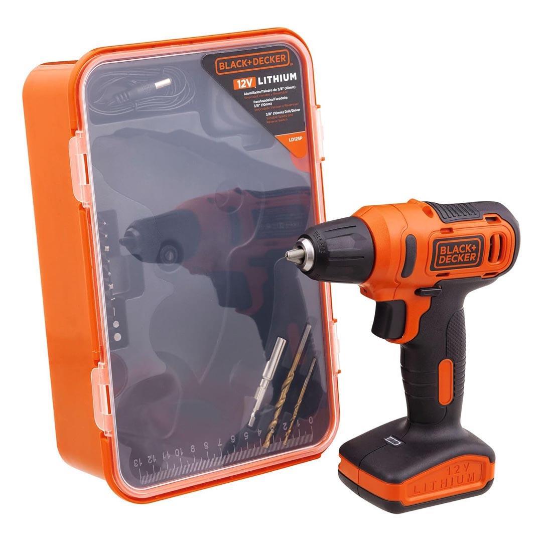 Black+Decker LD12SP-TR 12V 1.5Ah Li-ion Entegre Tek Akülü Vidalama Makinesi + Aksesuar Seti ve Plastik Taşıma Çantalı