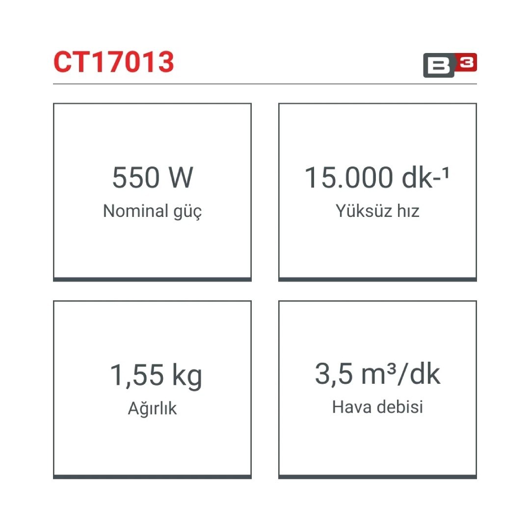 Crown CT17013 Hava Üfleme ve Vakum Makinesi 550 Watt