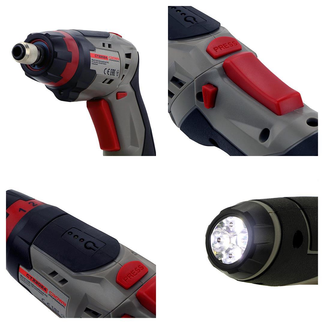 Crown CT22024 MC 3.6 V 1.5 Ah Akülü Vidalama Makinesi (Bits Ucu Aksesuar Setli)