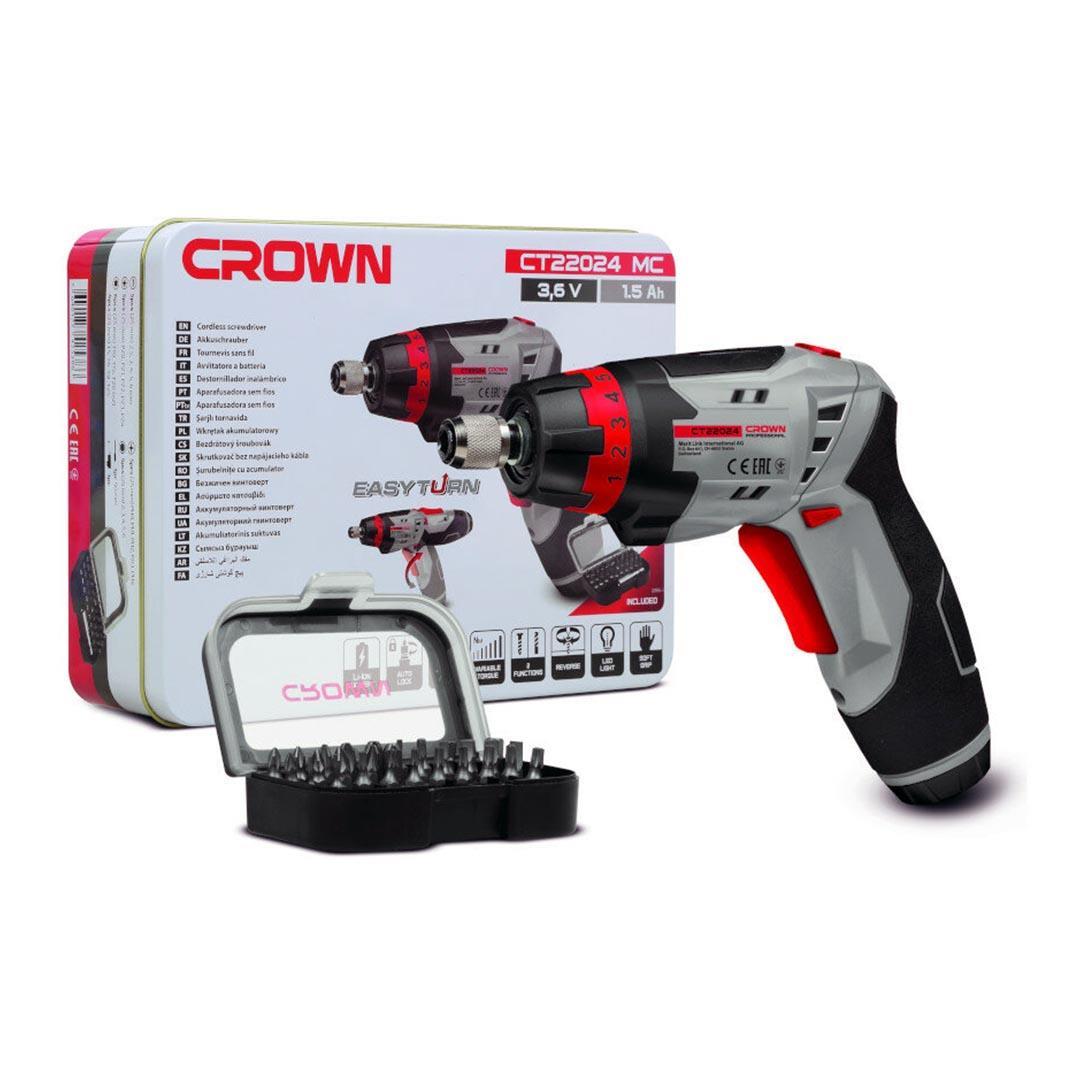 Crown CT22024 MC 3.6 V 1.5 Ah Akülü Vidalama Makinesi (Bits Ucu Aksesuar Setli)