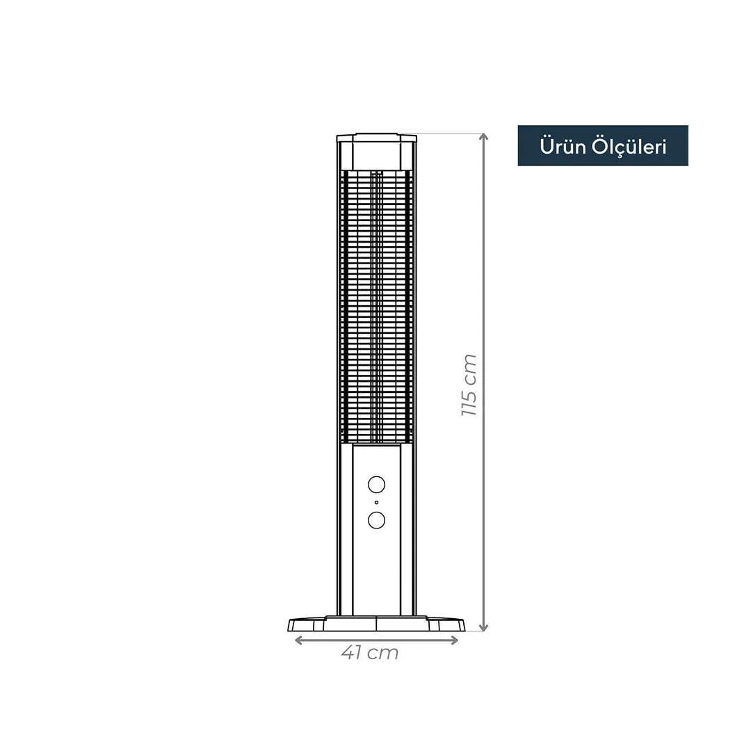 Kumtel MH-2300 Dual Orbit Kule Isıtıcı 2300 Watt