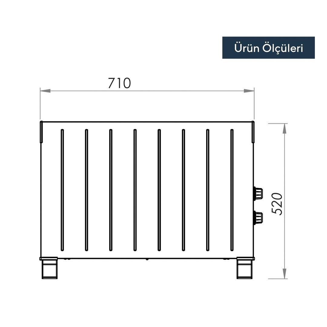Luxell HC-2947 Panel Konvektör Konvensiyonel Isıtıcı 2500 Watt - Beyaz