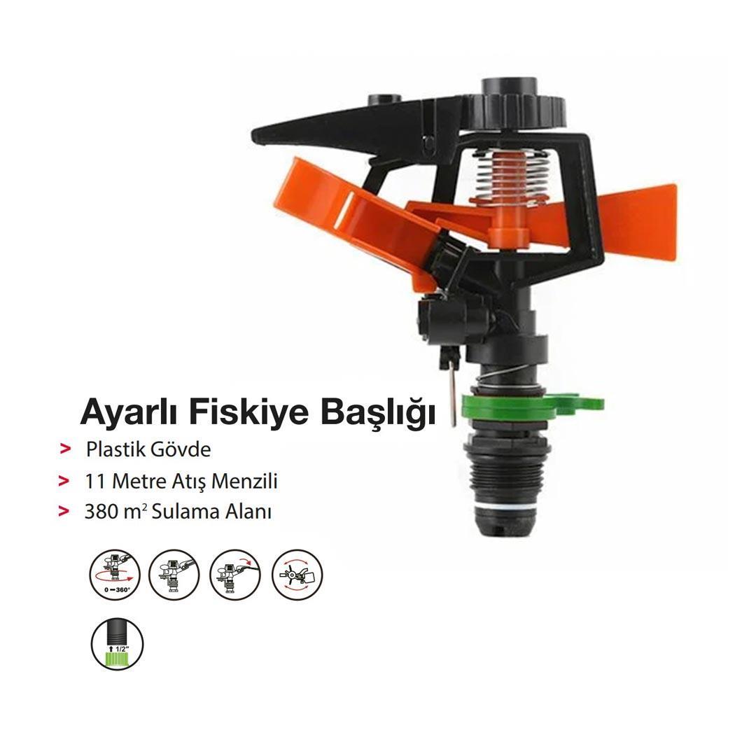 Roney Garden RG2301 Plastik Gövdeli Ayarlı Fiskiye Başlığı