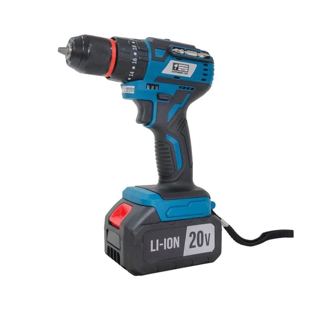 Catpower 1380 Kömürsüz 20V 4.0Ah 3 Akülü 4’lü Set - Kırıcı Delici - Avuç Taşlama - Vidalama - Somun Sıkma