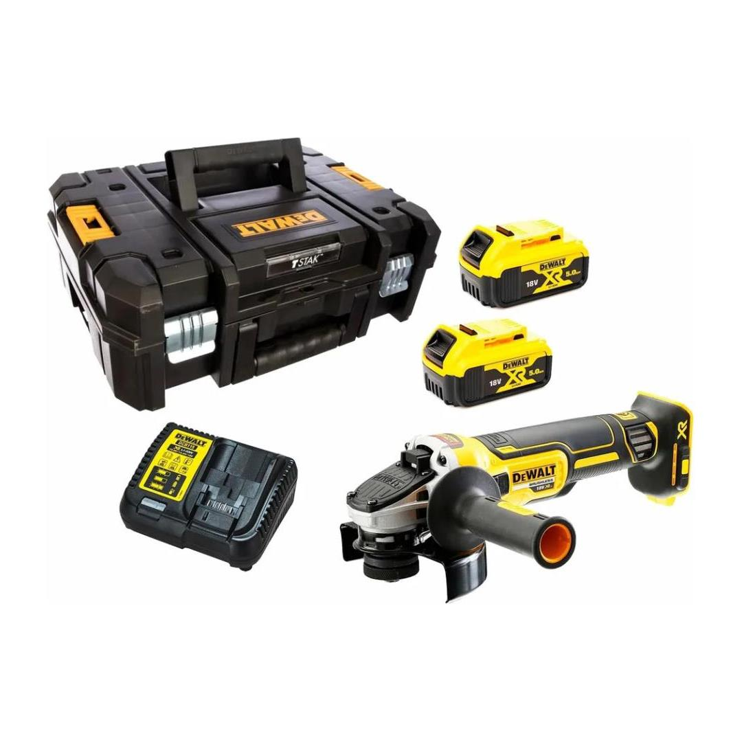 Dewalt DCG405P2 18V 5.0Ah Li-ion Çift Akülü Kömürsüz Profesyonel Avuç Taşlama Makinesi 125 mm