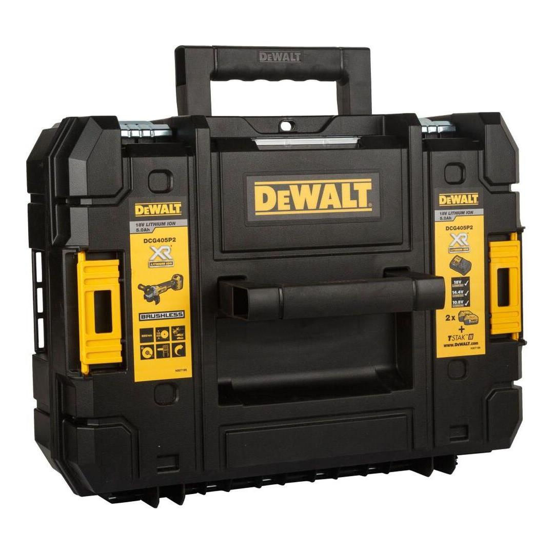 Dewalt DCG405P2 18V 5.0Ah Li-ion Çift Akülü Kömürsüz Profesyonel Avuç Taşlama Makinesi 125 mm