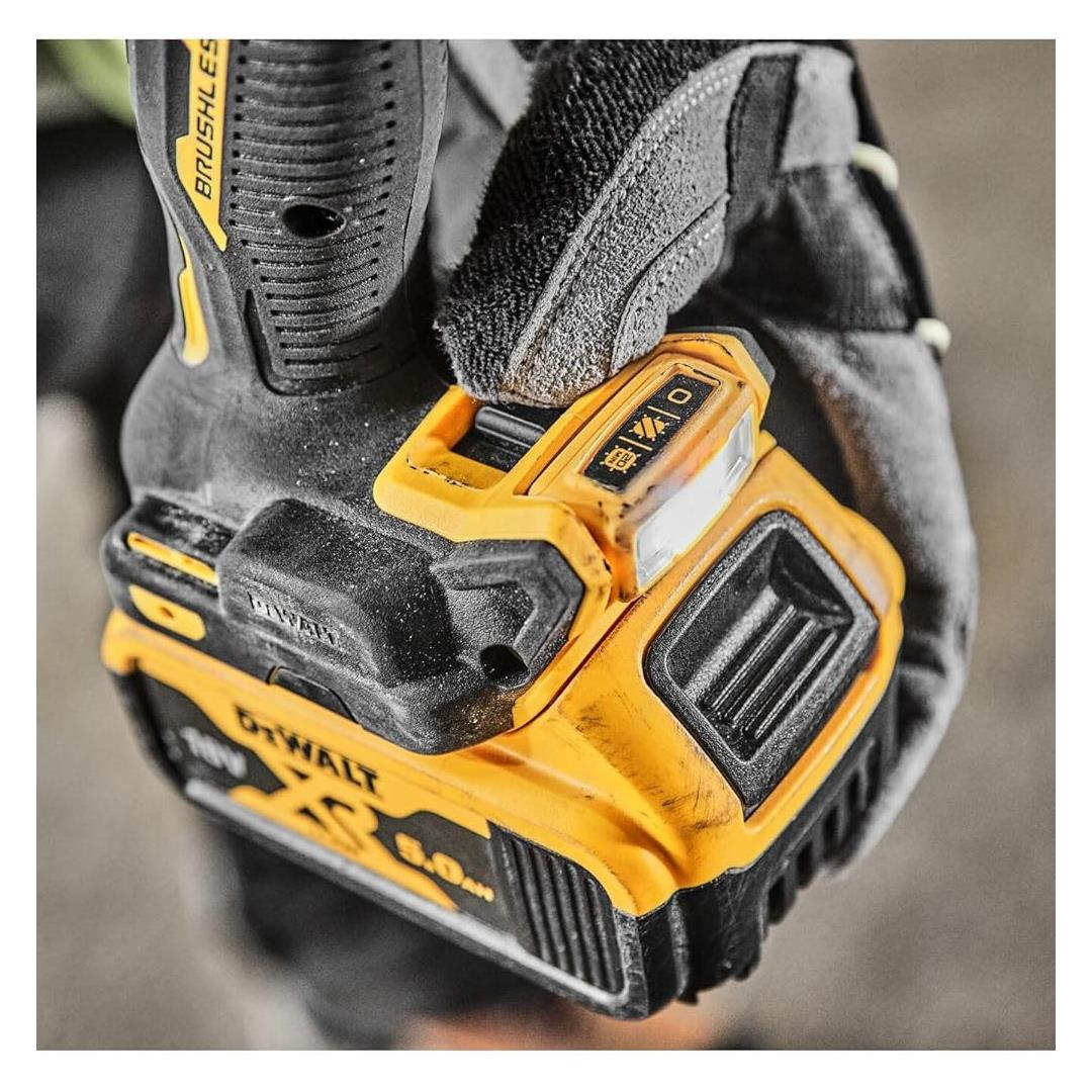Dewalt DCD805P2T-QW 18V 5.0Ah Li-ion Çift Akülü Kömürsüz Profesyonel Darbeli Vidalama Makinesi