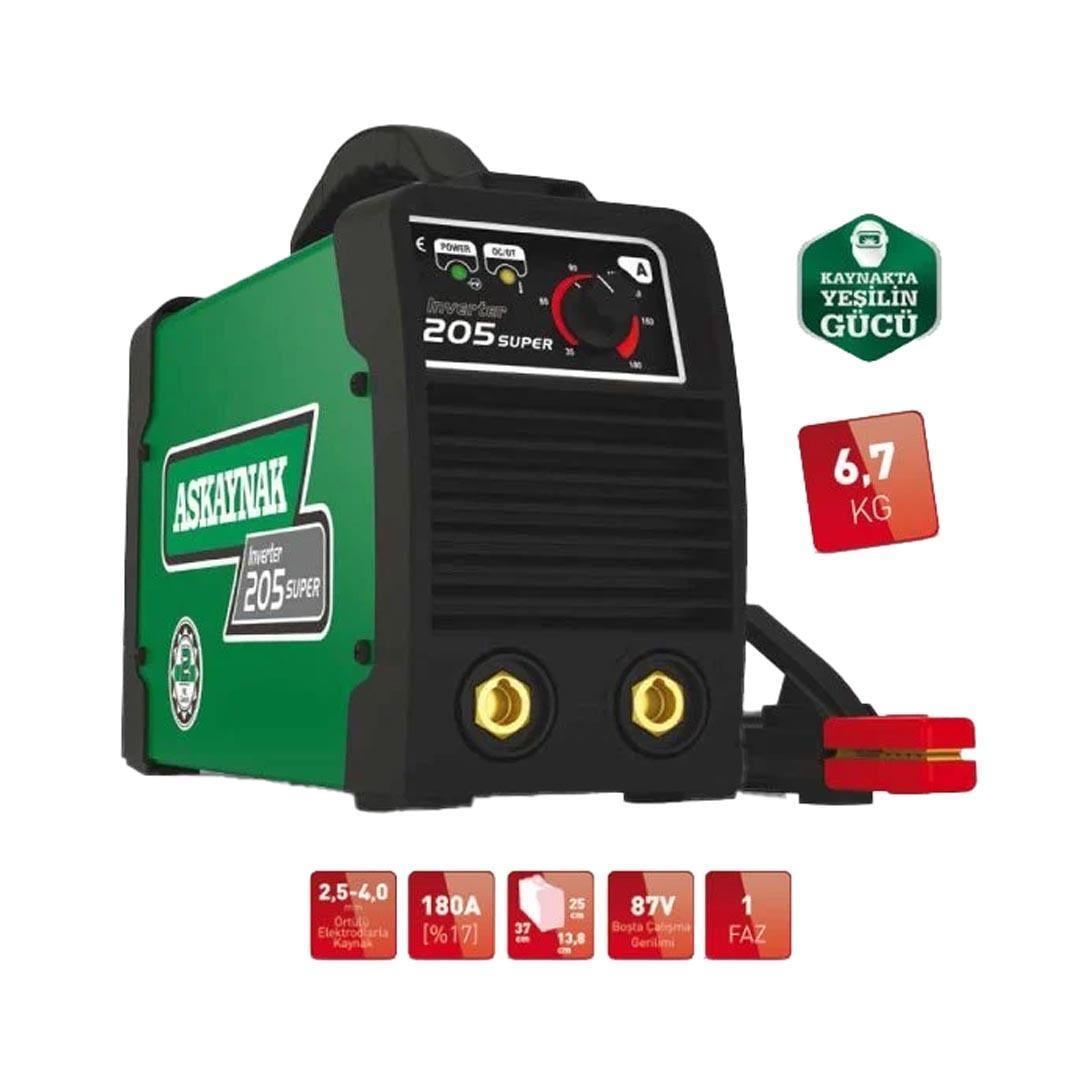 Askaynak İnverter 205 Süper Örtülü Elektrod Kaynak Makinesi 180 Amper - 701AS205S