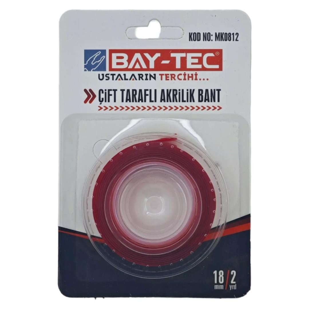 Bay-Tec MK0812 Çift Taraflı Akrilik Bant 18 mm x 10 metre