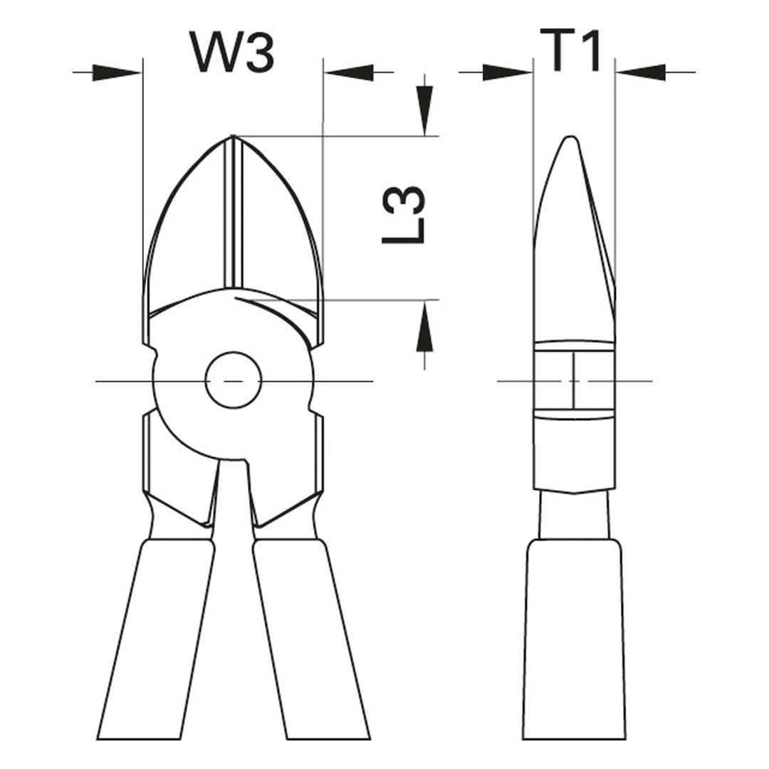 Gedore 8314-160 JC İsveç Modeli Yan Keski 160 mm