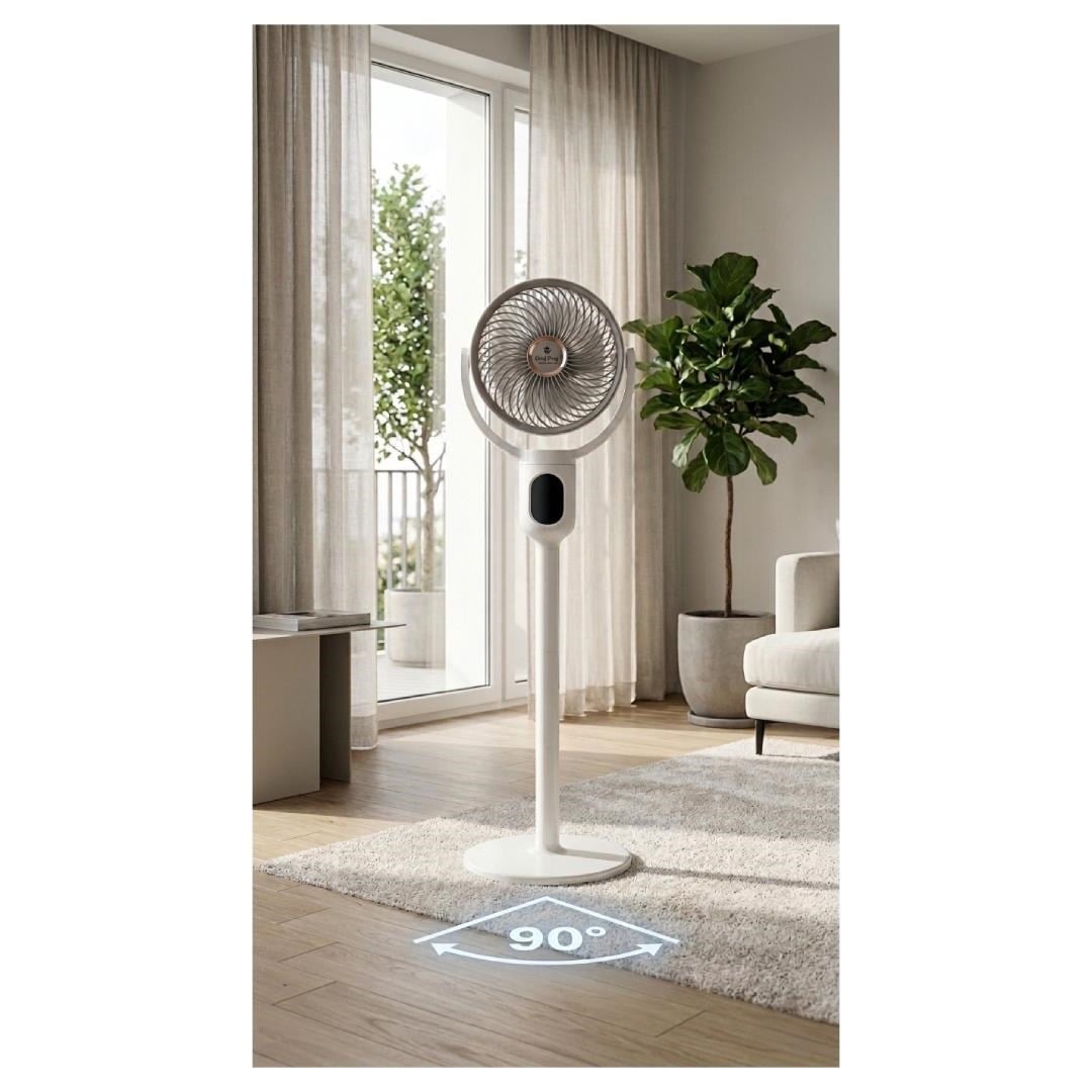 Gold Silver GS-289 Şarj Edilebilir Ayaklı Led Işıklı Fan Vantilatör