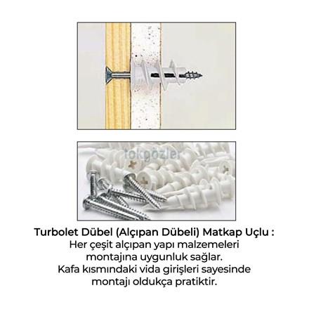 Turbolet Dübel (Alçıpan Dübeli) Matkap Uçlu