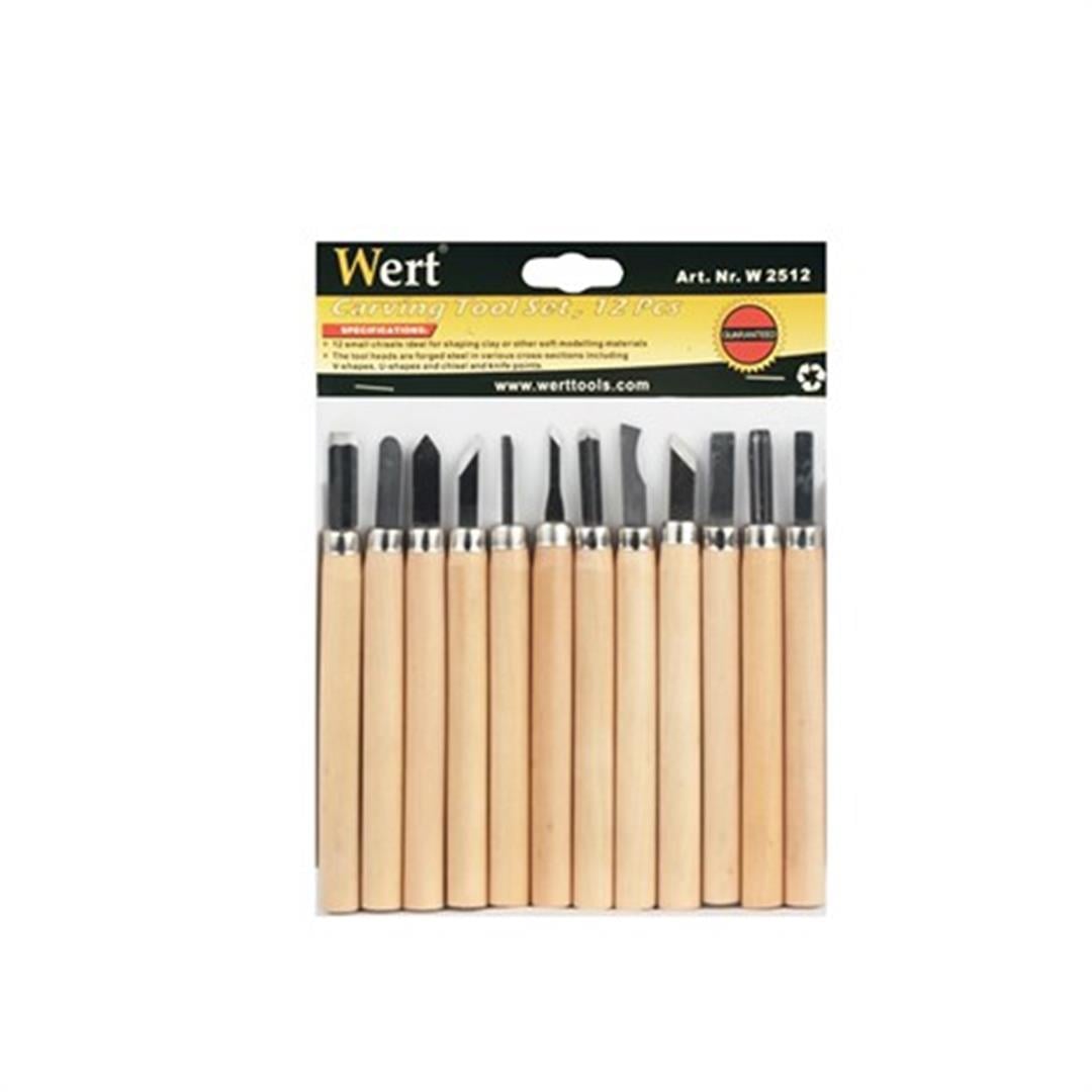 Wert 2512 Ahşap Oyma Bıçak Seti (12 Parça)