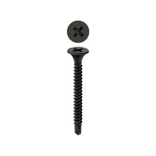 3.5x45 Borazan Başlı Matkap Uçlu Alçıpan Vidası Siyah