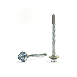 5.5x120 DIN 7504K Altıköşe Pul Başlı Matkap Uçlu Poliüretan Çatı Sandviç Panel Vidası 12 mm