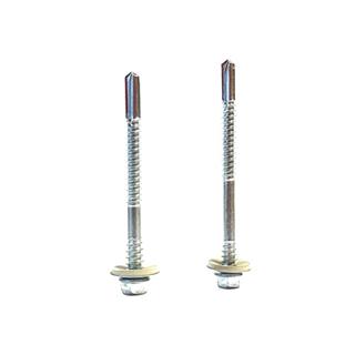 5.5x90 DIN 7504K Altıköşe Pul Başlı Matkap Uçlu Poliüretan Çatı Sandviç Panel Vidası 12 mm