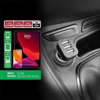 Automix 44503 3lü USB Telefon Tablet Araç Şarj Cihazı
