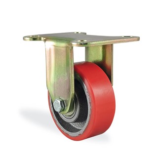 Kama K4107 DOR 080 Sabit Tablalı Poliüretan Kaplı Rulmanlı Ağır Sanayi Tekeri 80 mm Çaplı
