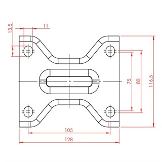 Kama K4107 DOR 125 Sabit Tablalı Poliüretan Kaplı Rulmanlı Ağır Sanayi Tekeri 125 mm Çaplı (6 mm Tablalı)