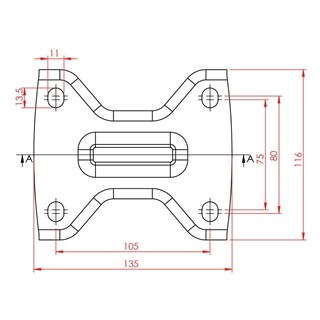 Kama K4107 DOR 150 Sabit Tablalı Poliüretan Kaplı Rulmanlı Ağır Sanayi Tekeri 150 mm Çaplı (6 mm Tablalı)