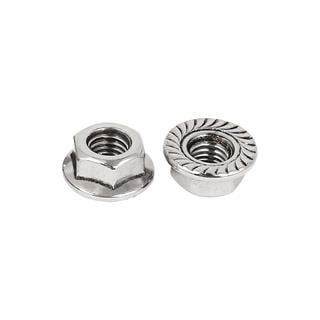 M6 A2 Paslanmaz Inox Altıköşe Flanşlı Somun DIN 6923