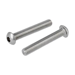 M8x25 DIN 7380 Bombe Başlı İmbus Cıvata Beyaz