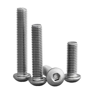 M5x8 DIN 7380 Bombe Başlı İmbus Cıvata Beyaz