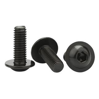 M6x20 DIN 7380-2 Bombe Başlı Flanşlı (Pullu) İmbus Cıvata Siyah