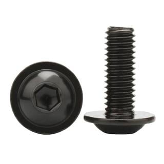 M6x20 DIN 7380-2 Bombe Başlı Flanşlı (Pullu) İmbus Cıvata Siyah