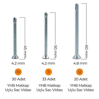 Toko Hobi-3 Matkap Uçlu Akıllı Vida Seti 435 Parça 14 Çeşit Organizer Takım Çantalı