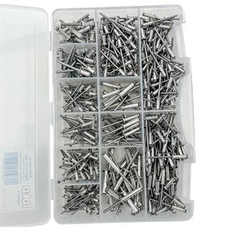 Toko Hobi-4 Alüminyum Pop Perçin Seti 411 Parça 13 Çeşit Organizer Takım Çantalı