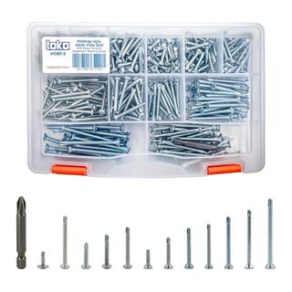 Toko Hobi-3 Matkap Uçlu Akıllı Vida Seti 435 Parça 14 Çeşit Organizer Takım Çantalı