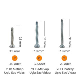Toko Hobi-3 Matkap Uçlu Akıllı Vida Seti 435 Parça 14 Çeşit Organizer Takım Çantalı