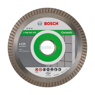 Bosch Best for Ceramic Extraclean Turbo - Seramik ve Fayans İçin Elmas Kesme Diski 125 mm