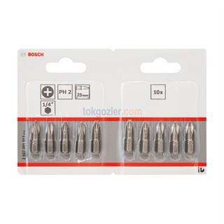 Bosch ExtraHard Ekstra Sert Vidalama Ucu PH2x25 mm 10lu Paket