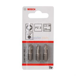 Bosch ExtraHard Ekstra Sert Vidalama Ucu PZ 3x25 mm 3lü Paket
