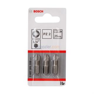 Bosch ExtraHard Ekstra Sert Vidalama Ucu PZ 2x25 mm 3lü Paket