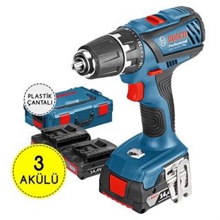 Bosch GSR 14,4-2-Li Plus Profesyonel 14,4 V 3 Akülü Vidalama 2 Ah