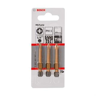 Bosch MaxGrip Vidalama Ucu PH1x49 mm 3lü Paket